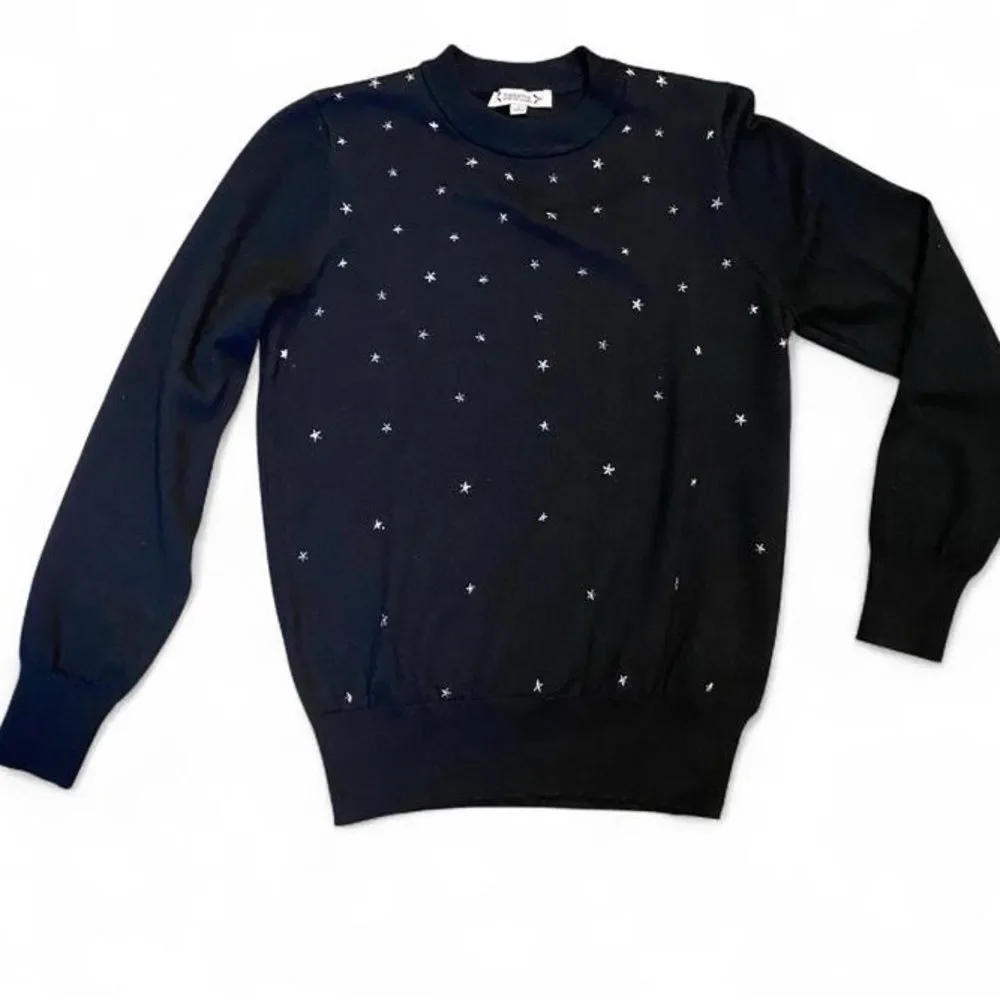 Nanette Lepore Studded Star Sweater:Office/Simple/Capsule Wardrobe/4th of July - Picture 4 of 8